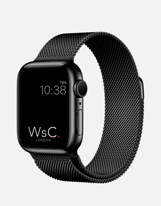 Milanese Loop – Black Apple Watch Strap