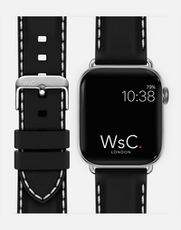 WsC® Nautilus – Black / White Apple Watch Strap