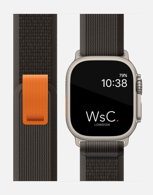Trail Loop – Black/Grey Apple Watch Strap