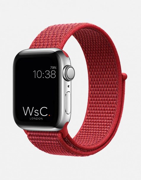 WsC® Sport Loop – Red Apple Watch Strap