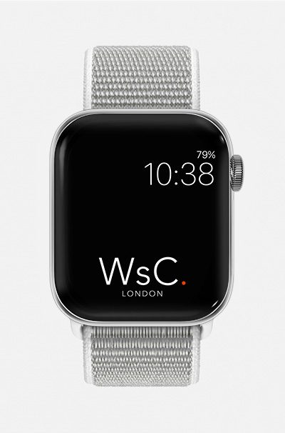 WsC® Sport Loop – White & Grey Apple Watch Strap