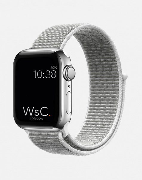 WsC® Sport Loop – White & Grey Apple Watch Strap