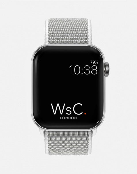 WsC® Sport Loop – White & Grey Apple Watch Strap