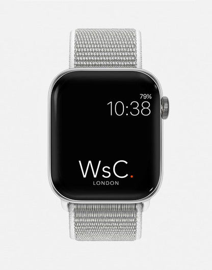 WsC® Sport Loop – White & Grey Apple Watch Strap