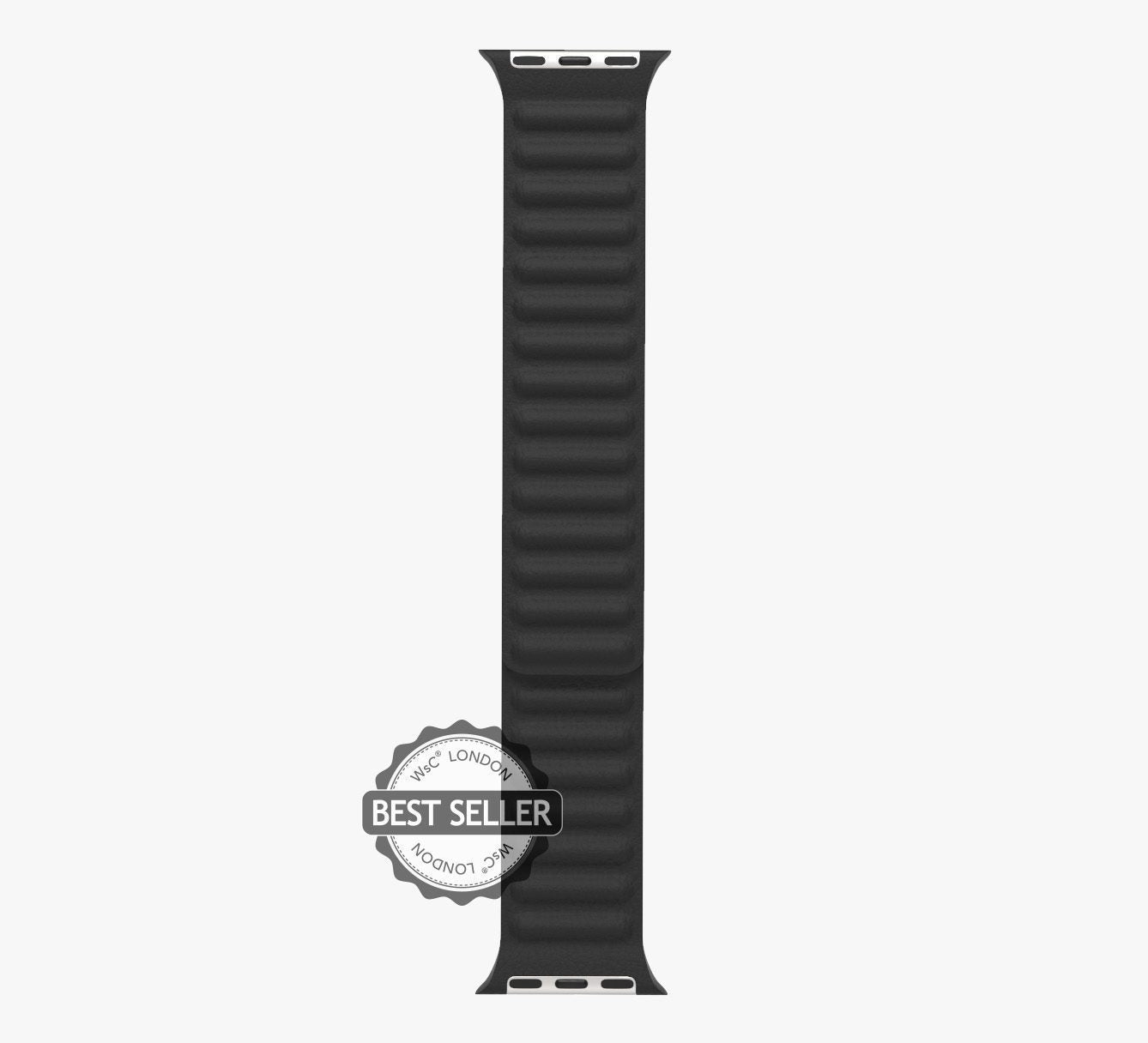 WsC® Leather Link – Black Apple Watch Strap