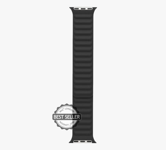 WsC® Leather Link – Black Apple Watch Strap