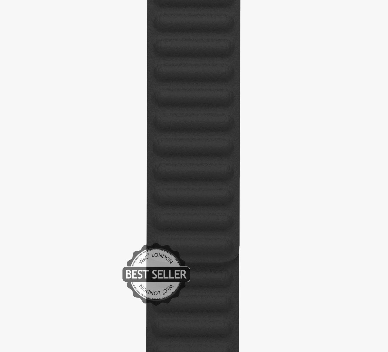 WsC® Leather Link – Black Apple Watch Strap