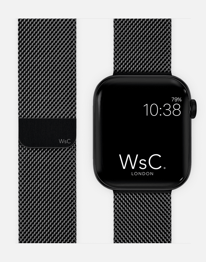 Milanese Loop – Black Apple Watch Strap