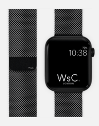 Milanese Loop – Black Apple Watch Strap