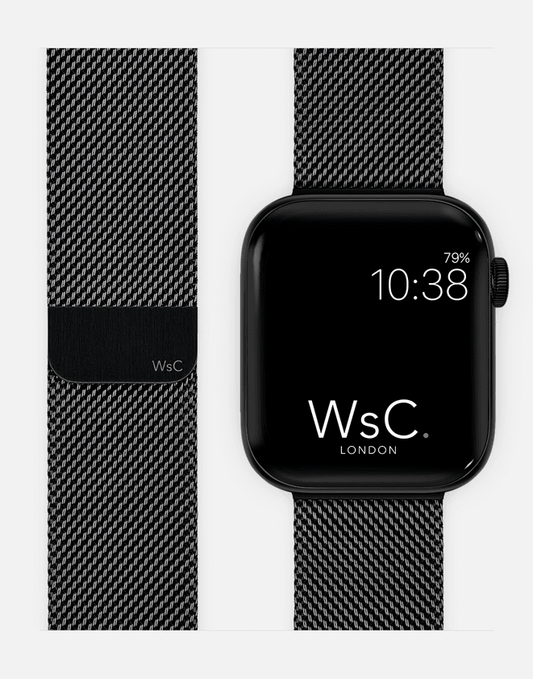 Milanese Loop – Black Apple Watch Strap