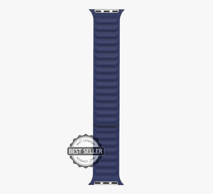 WsC® Leather Link – Ocean Blue Apple Watch Strap