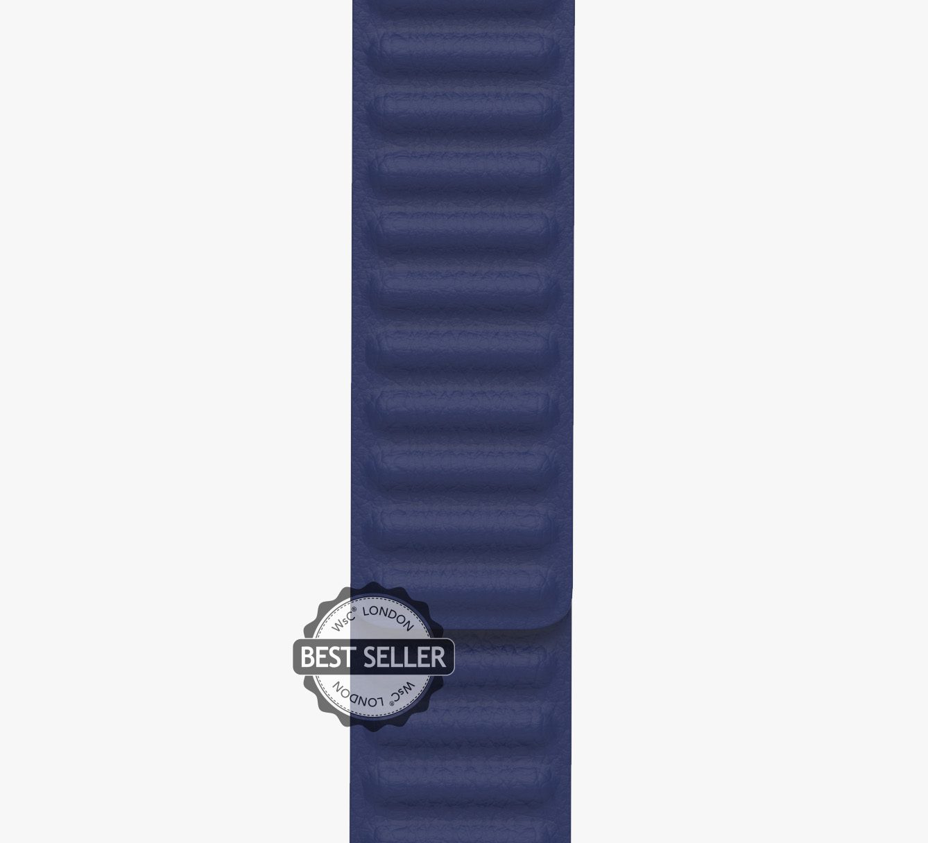 WsC® Leather Link – Ocean Blue Apple Watch Strap