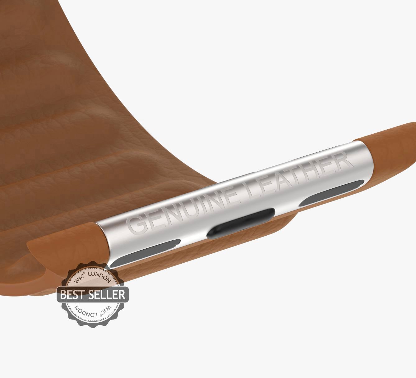 WsC® Leather Link – Caramel Brown Apple Watch Strap