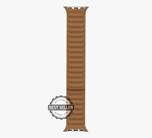WsC® Leather Link – Caramel Brown Apple Watch Strap