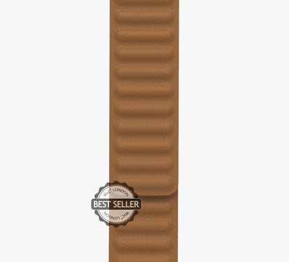 WsC® Leather Link – Caramel Brown Apple Watch Strap