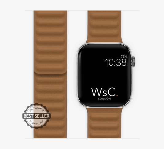 WsC® Leather Link – Caramel Brown Apple Watch Strap