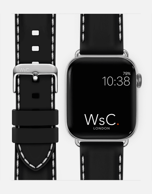 WsC® Nautilus – Black / White Apple Watch Strap