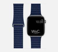 WsC® Leather Loop – Blue Apple Watch Strap