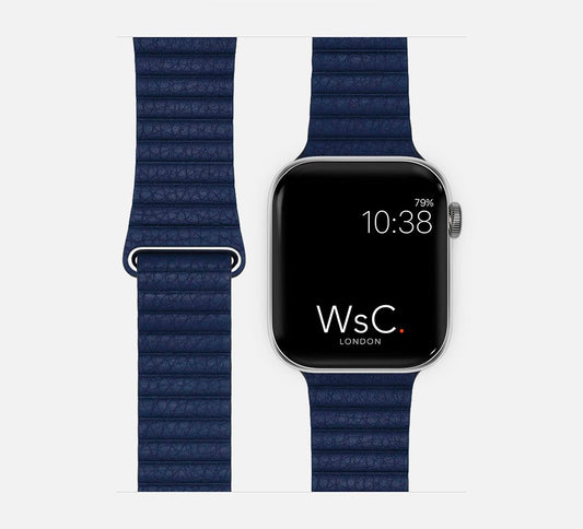 WsC® Leather Loop – Blue Apple Watch Strap