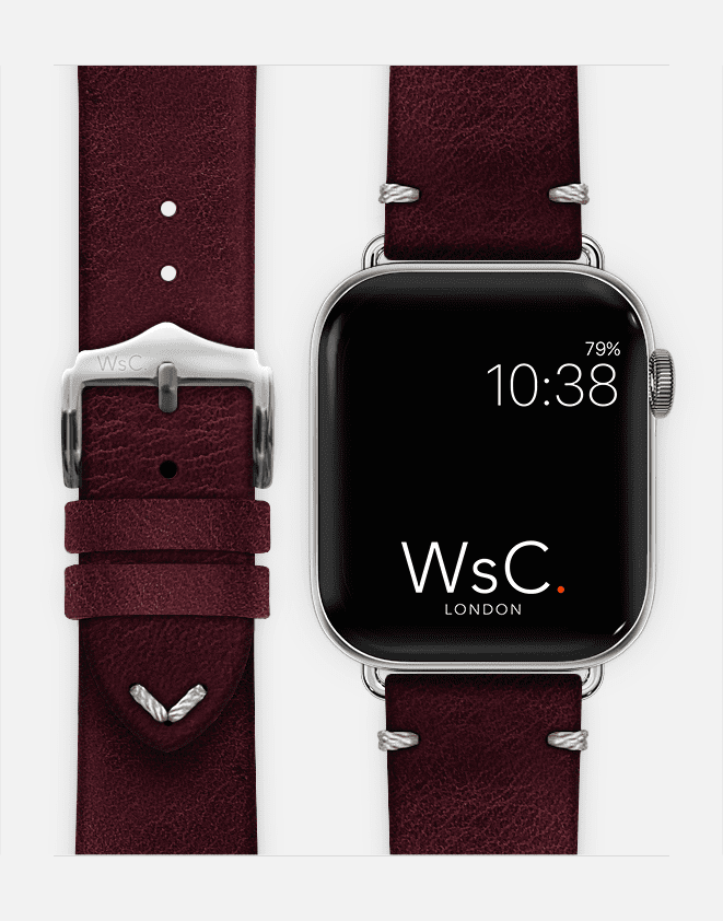 WsC® Vengeance – Burgundy Apple Watch Strap