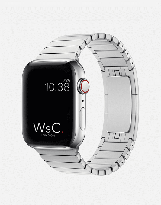 WsC® Link Bracelet – Silver Apple Watch Strap