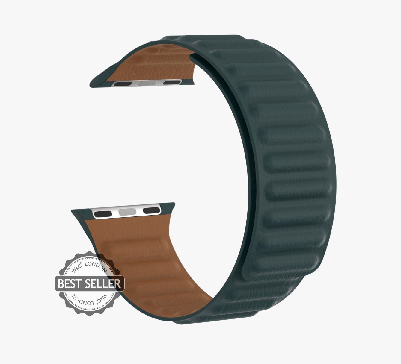 WsC® Leather Link – Forest Green Apple Watch Strap