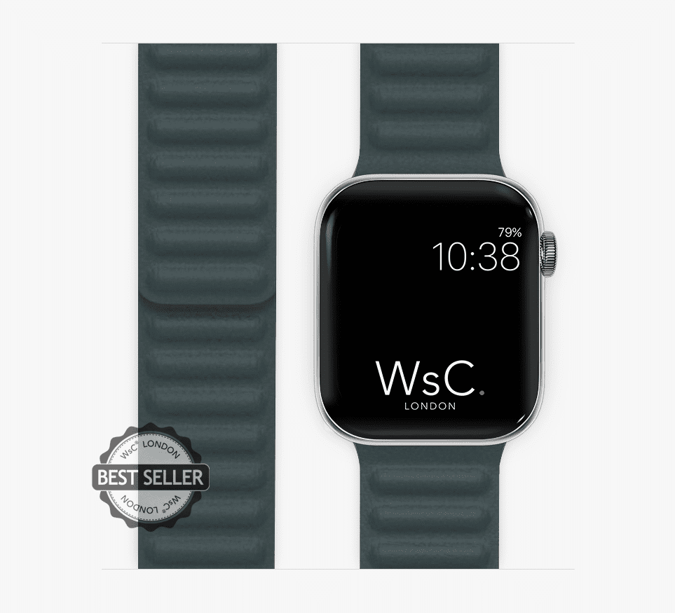 WsC® Leather Link – Forest Green Apple Watch Strap
