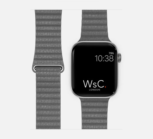 WsC® Leather Loop – Grey Apple Watch Strap