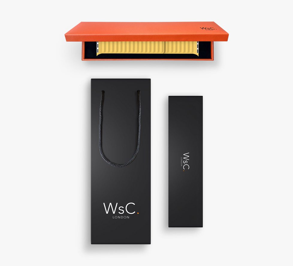 WsC® Leather Link – Butterscotch Yellow Apple Watch Strap