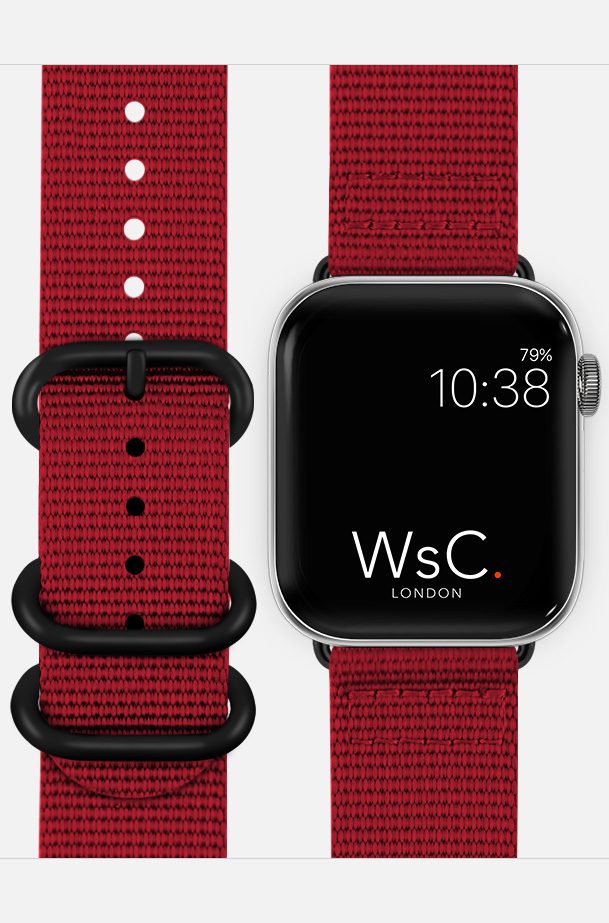 WsC® Tactical – Deep Red Apple Watch Strap