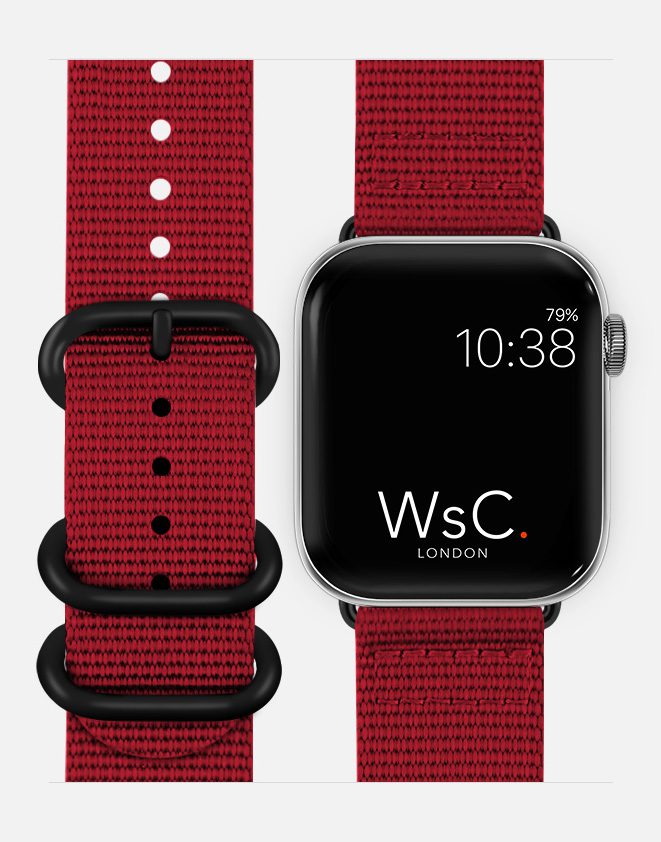 WsC® Tactical – Deep Red Apple Watch Strap