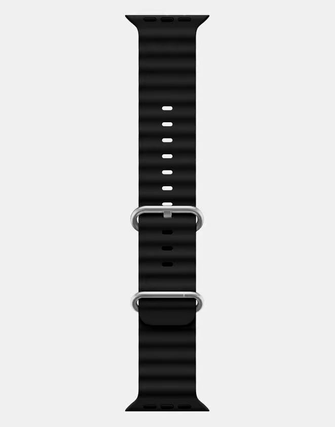 Ocean Band – Black Apple Watch Strap