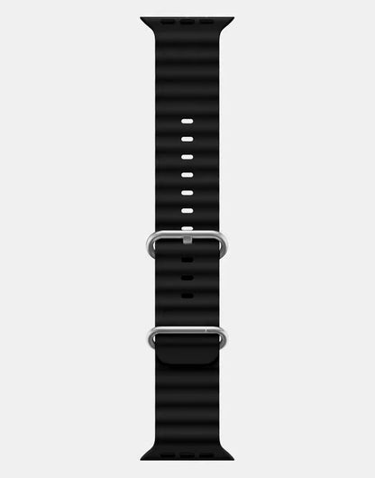 Ocean Band – Black Apple Watch Strap