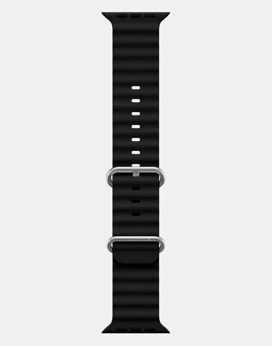 Ocean Band – Black Apple Watch Strap