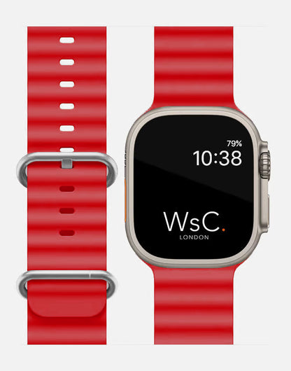 Ocean Band – Red Apple Watch Strap
