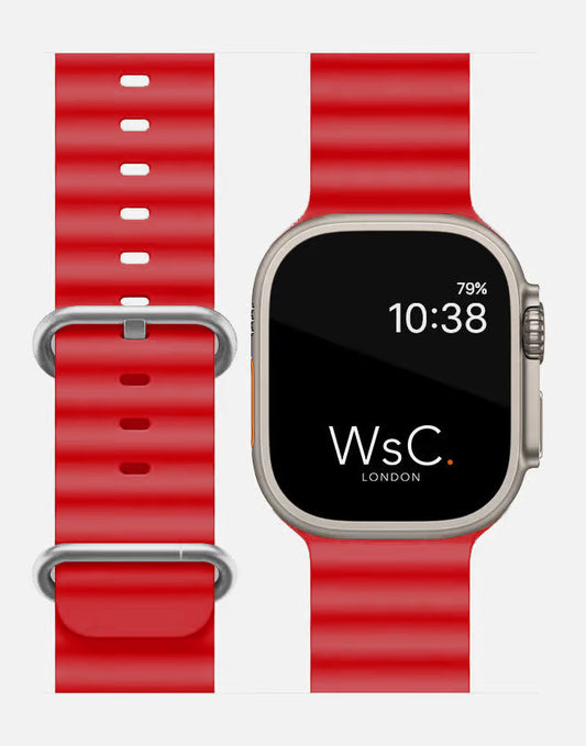 Ocean Band – Red Apple Watch Strap