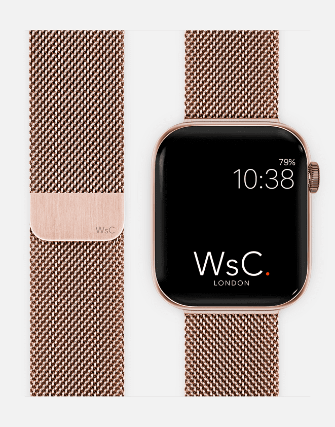 Milanese Loop – Rose Gold Apple Watch Strap
