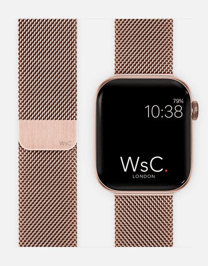 Milanese Loop – Rose Gold Apple Watch Strap