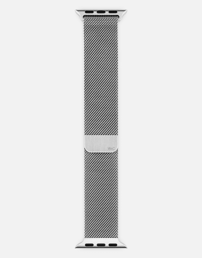 Milanese Loop – Silver Apple Watch Strap