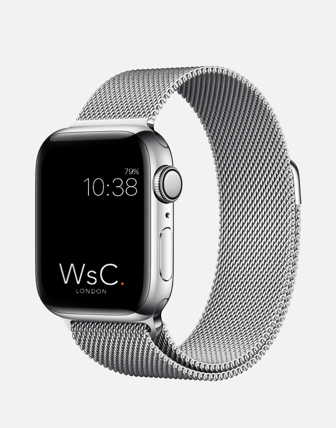 Milanese Loop – Silver Apple Watch Strap