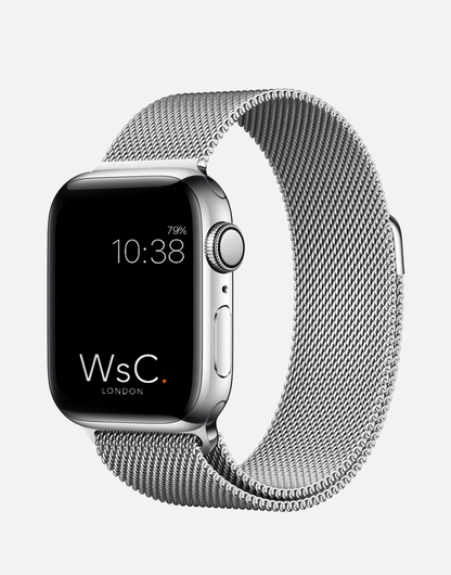 Milanese Loop – Silver Apple Watch Strap