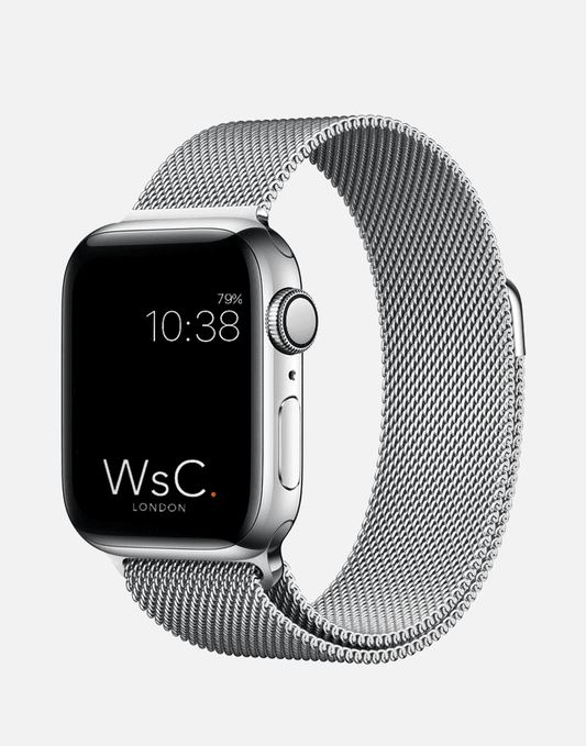Milanese Loop – Silver Apple Watch Strap