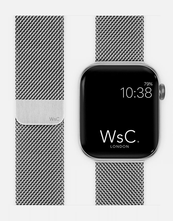 Milanese Loop – Silver Apple Watch Strap