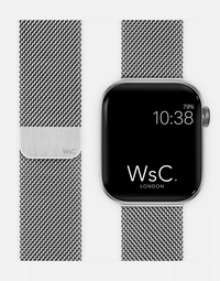Milanese Loop – Silver Apple Watch Strap