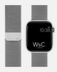 Milanese Loop – Silver Apple Watch Strap