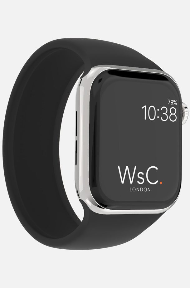 WsC® Silicone Solo Loop – Black Apple Watch Strap