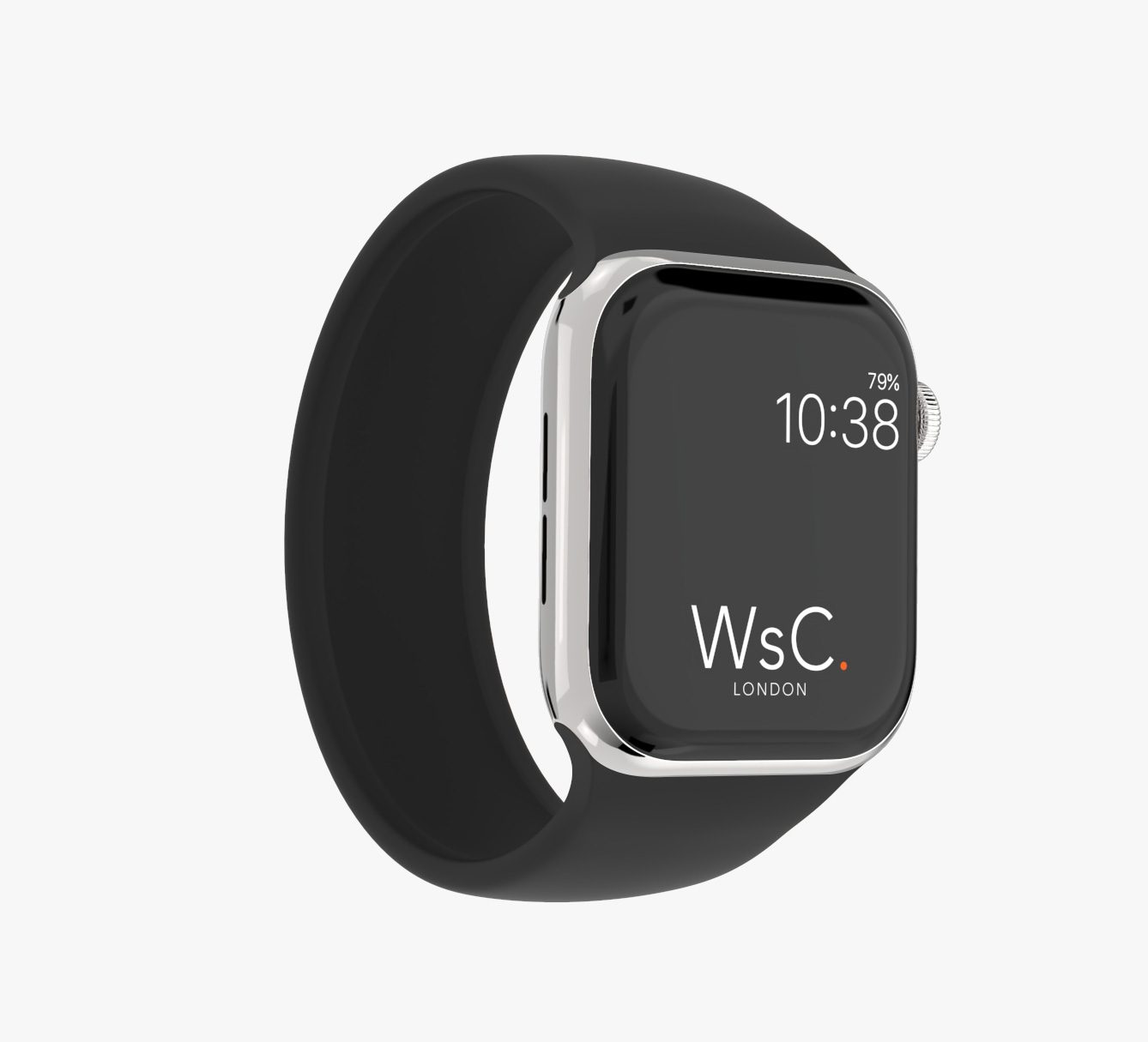 WsC® Silicone Solo Loop – Black Apple Watch Strap