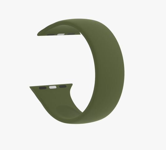 WsC® Silicone Solo Loop – Khaki Green Apple Watch Strap