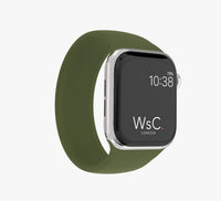 WsC® Silicone Solo Loop – Khaki Green Apple Watch Strap