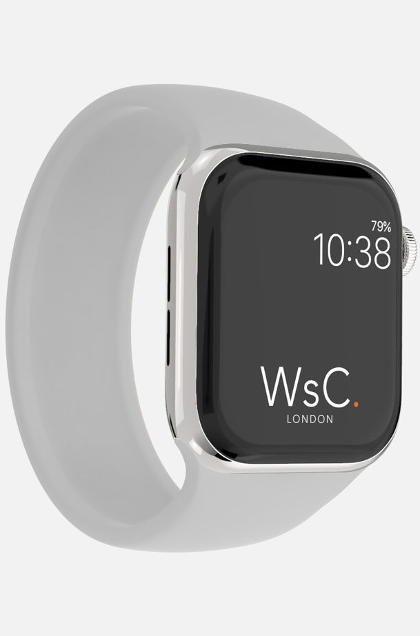 WsC® Silicone Solo Loop – Grey Apple Watch Strap